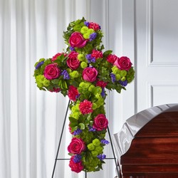 The FTD Tribute Rose Floral Cross from Flowers by Ramon of Lawton, OK